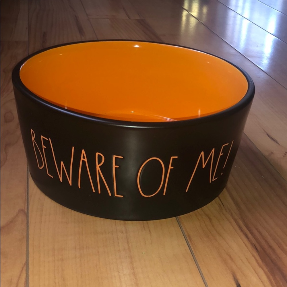 Rae Dunn Beware Of Me! Dog Bowl